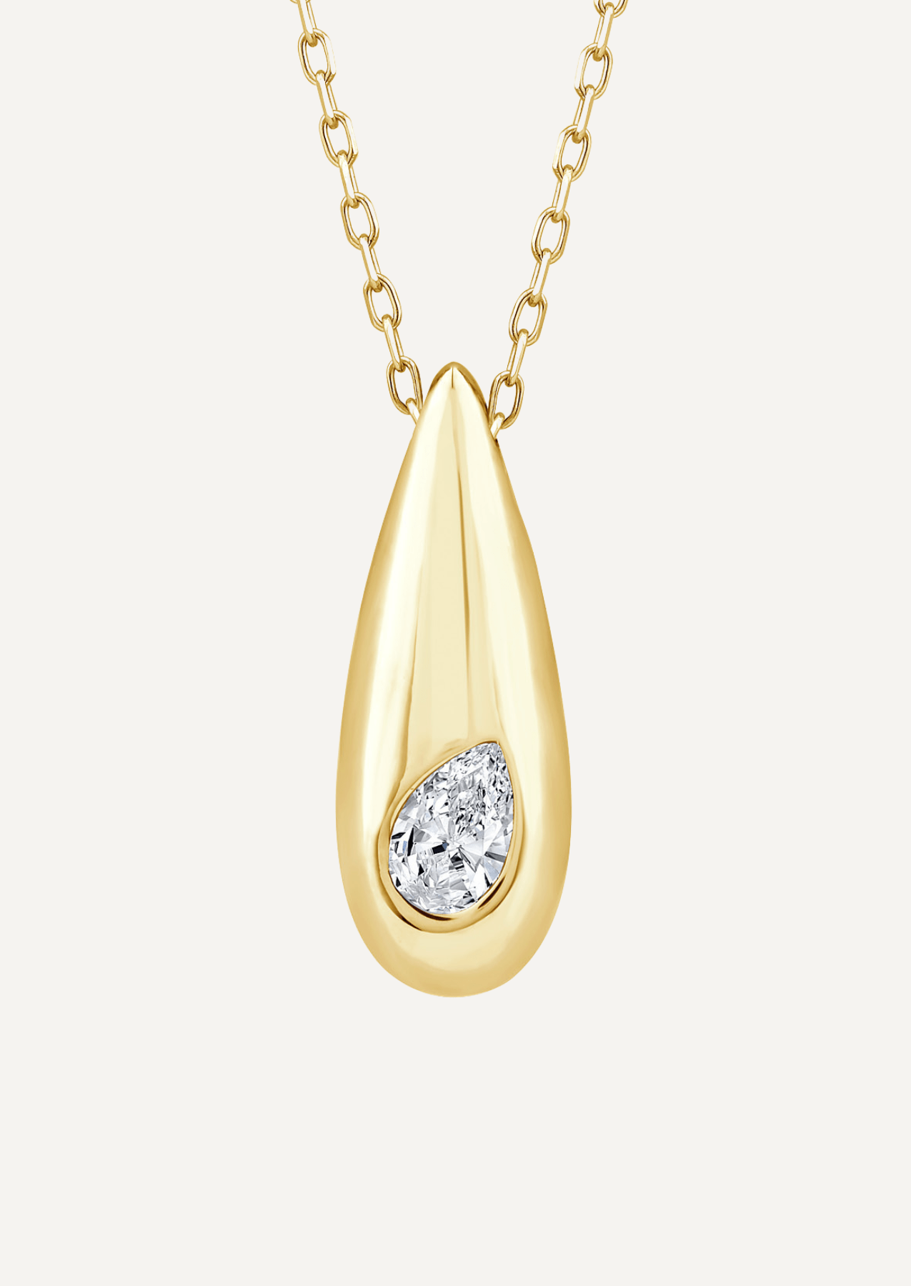 The Monae 9ct Gold Pear Diamond Necklace - Molten Store