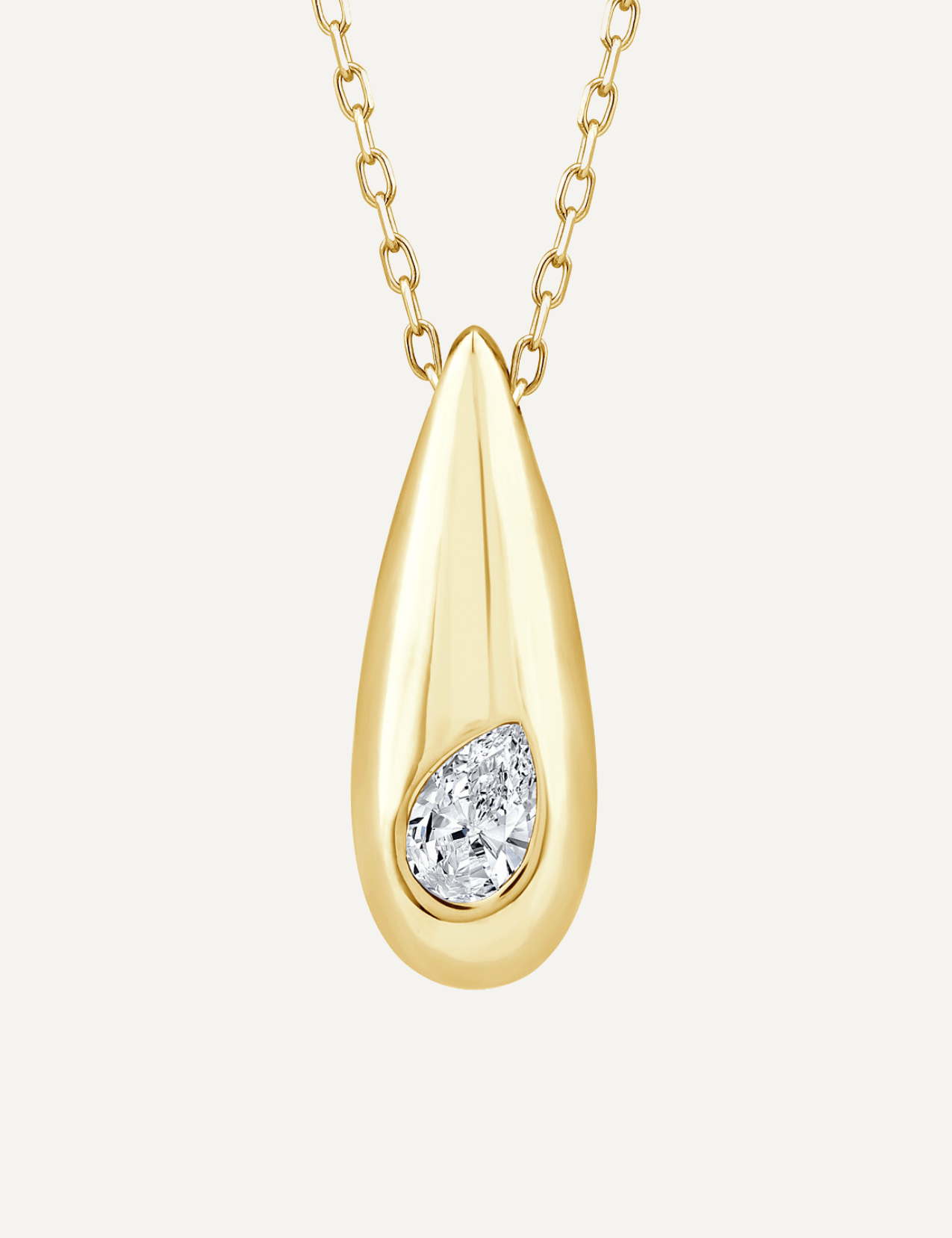 The Monae 9ct Gold Pear Diamond Necklace - Molten Store