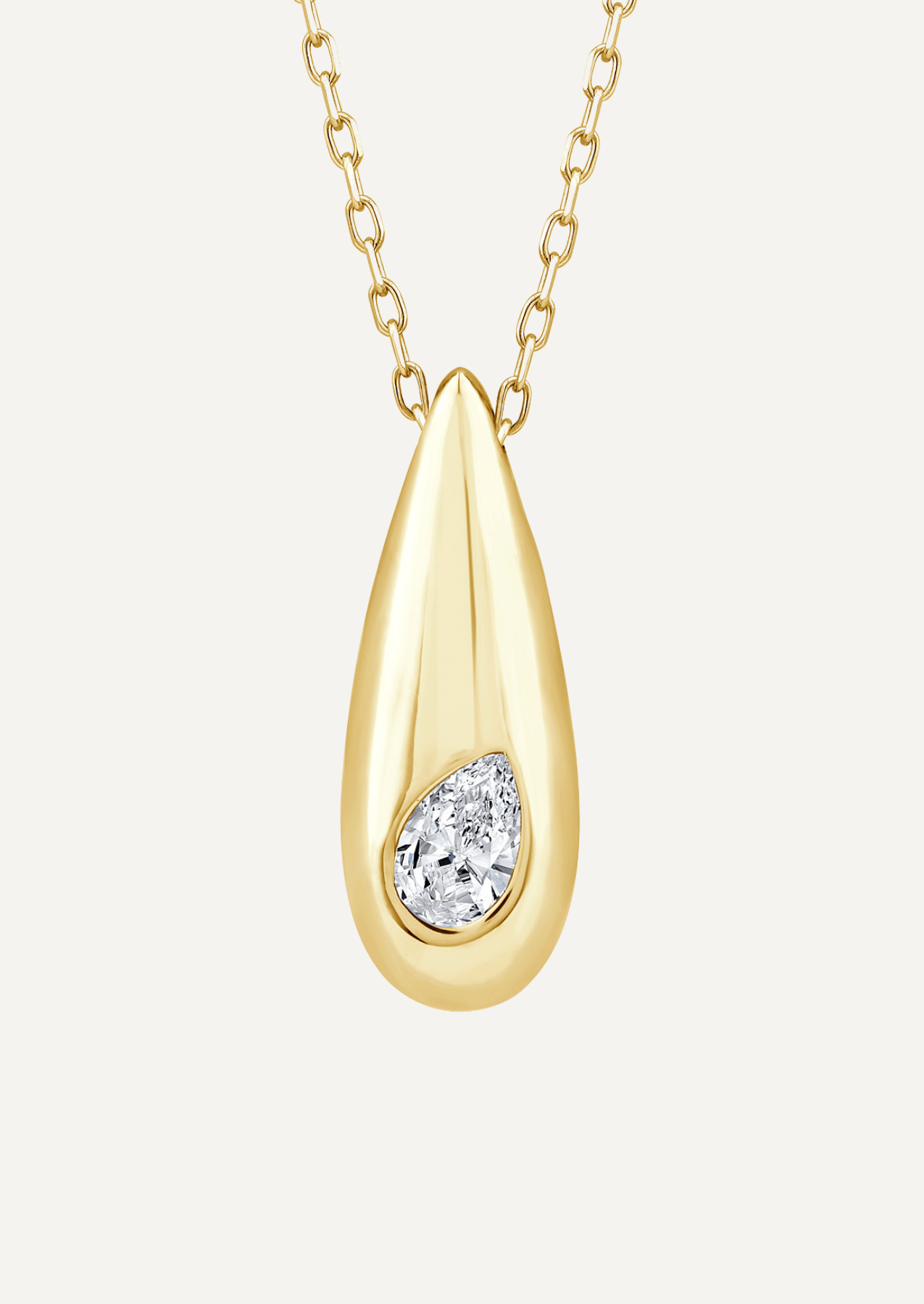 The Monae 9ct Gold Pear Diamond Necklace - Molten Store