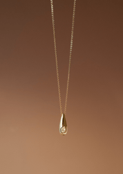 The Monae 9ct Gold Pear Diamond Necklace - Molten Store
