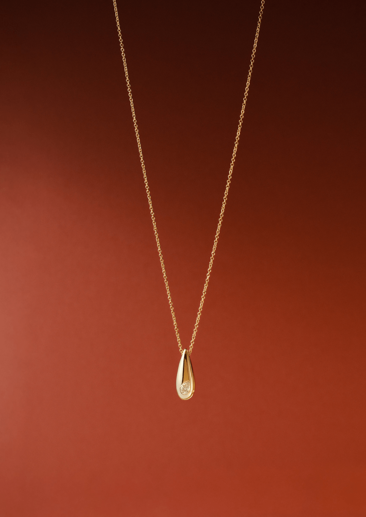 The Monae 9ct Gold Pear Diamond Necklace - Molten Store