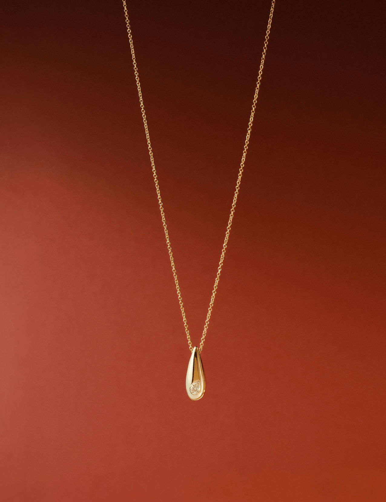 The Monae 9ct Gold Pear Diamond Necklace - Molten Store