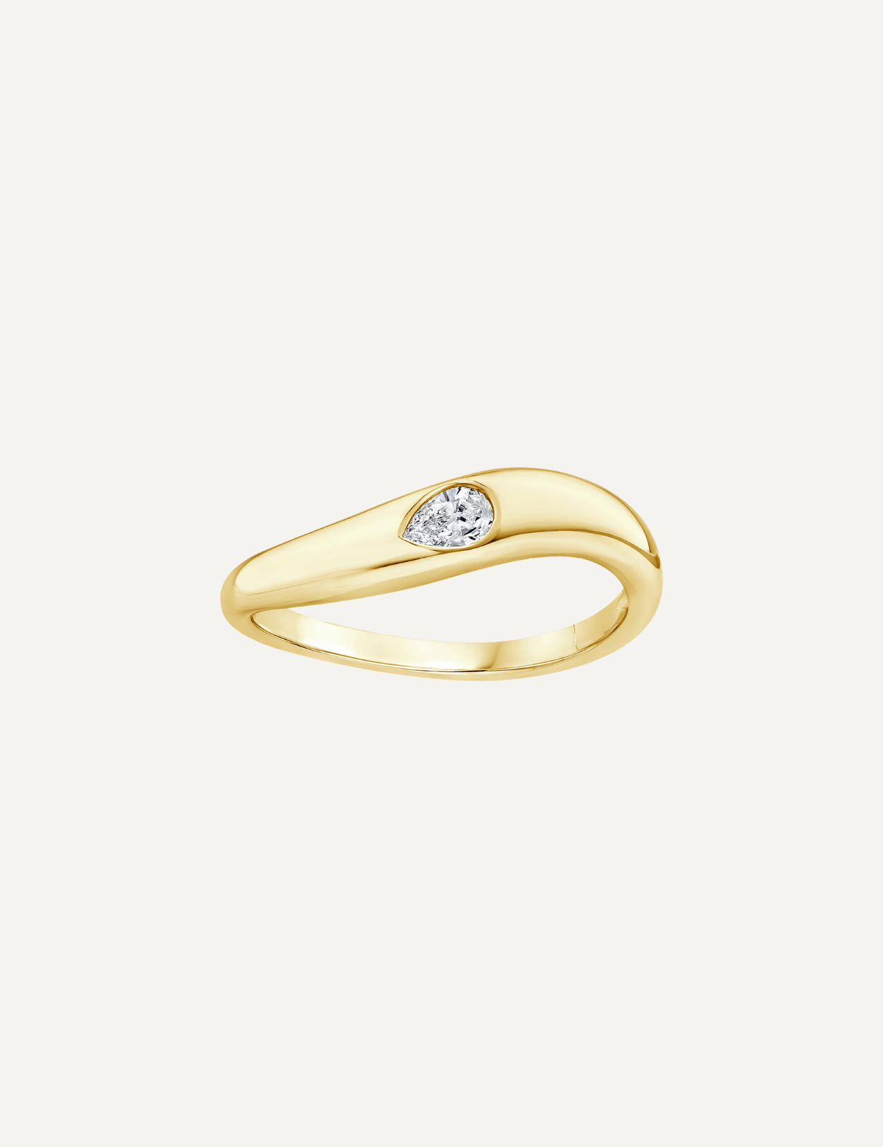 The Monae 9ct Gold Pear Diamond Ring - Molten Store