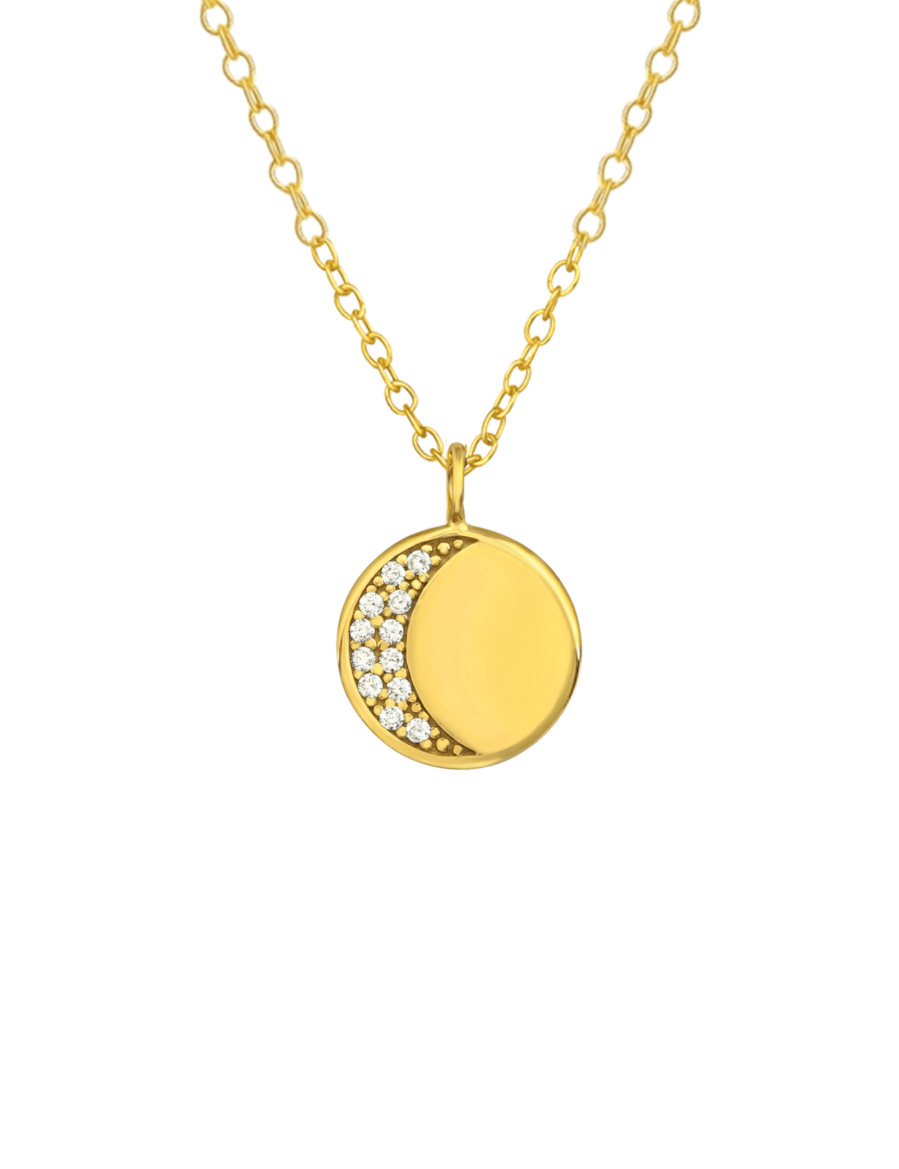 The Moonbeam 14ct Gold Vermeil Pendant Necklace - Molten Store
