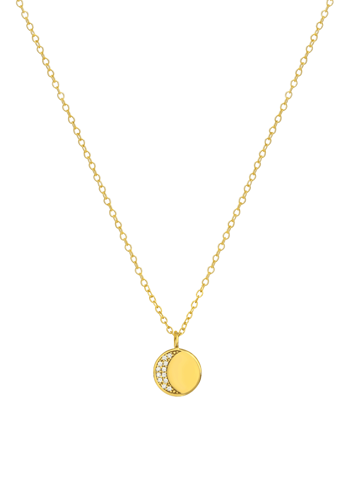 The Moonbeam 14ct Gold Vermeil Pendant Necklace - Molten Store