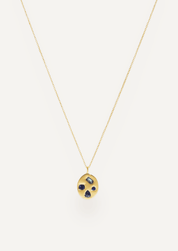 The Mosaic 18ct Yellow Gold Pendant Necklace with Sapphire - Molten Store