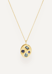 The Mosaic 18ct Yellow Gold Pendant Necklace with Sapphire - Molten Store