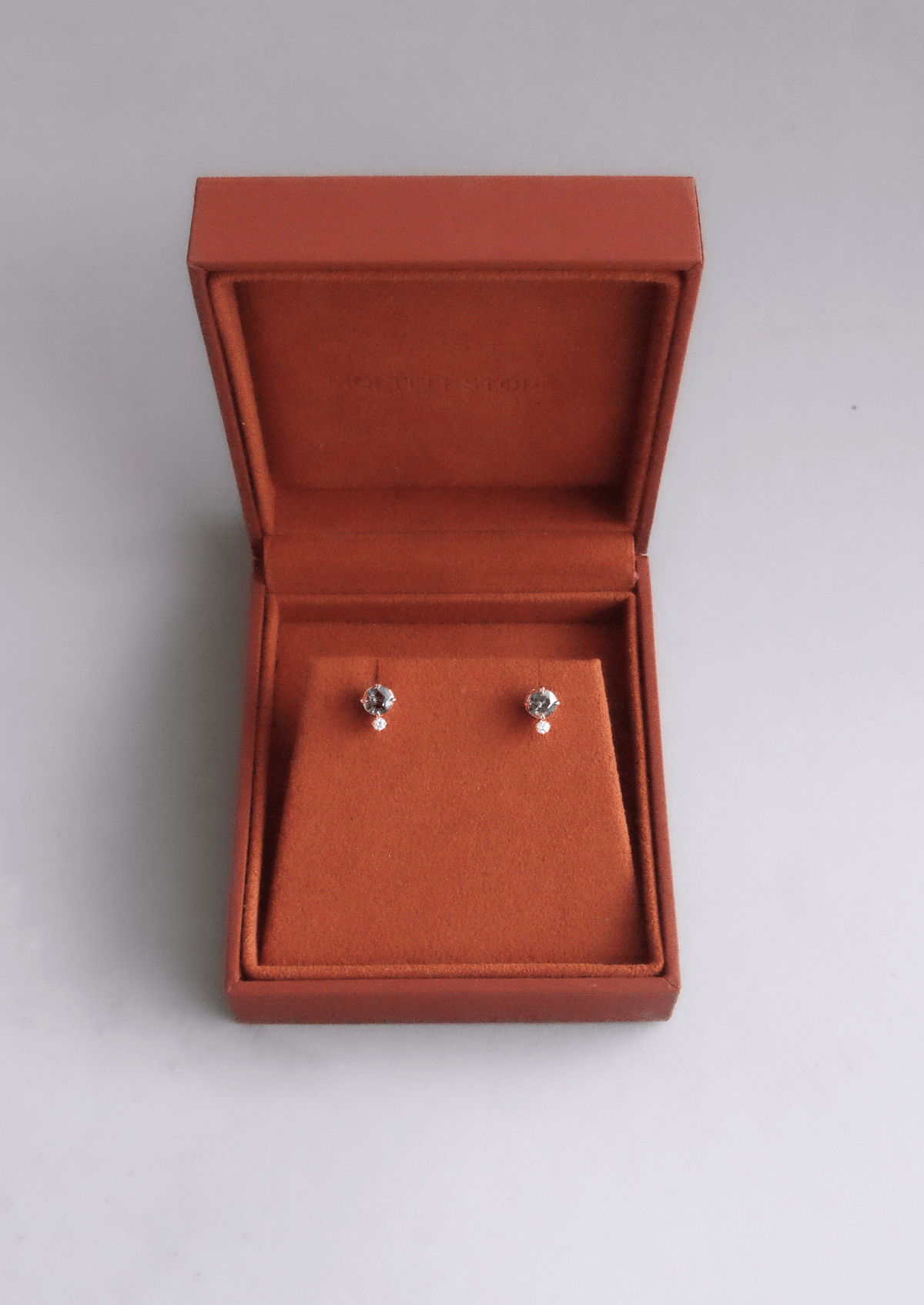The Mosaic 18ct Yellow Gold Stud Earrings with Sapphire and Diamond - Molten Store