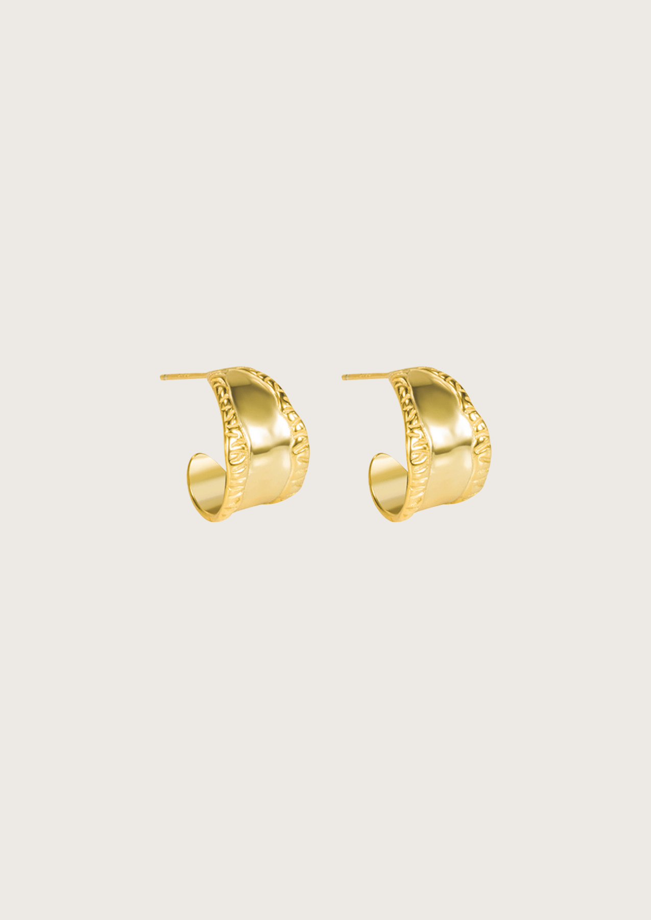 The Murmur 14ct Gold Vermeil Hoop Earrings - Molten Store
