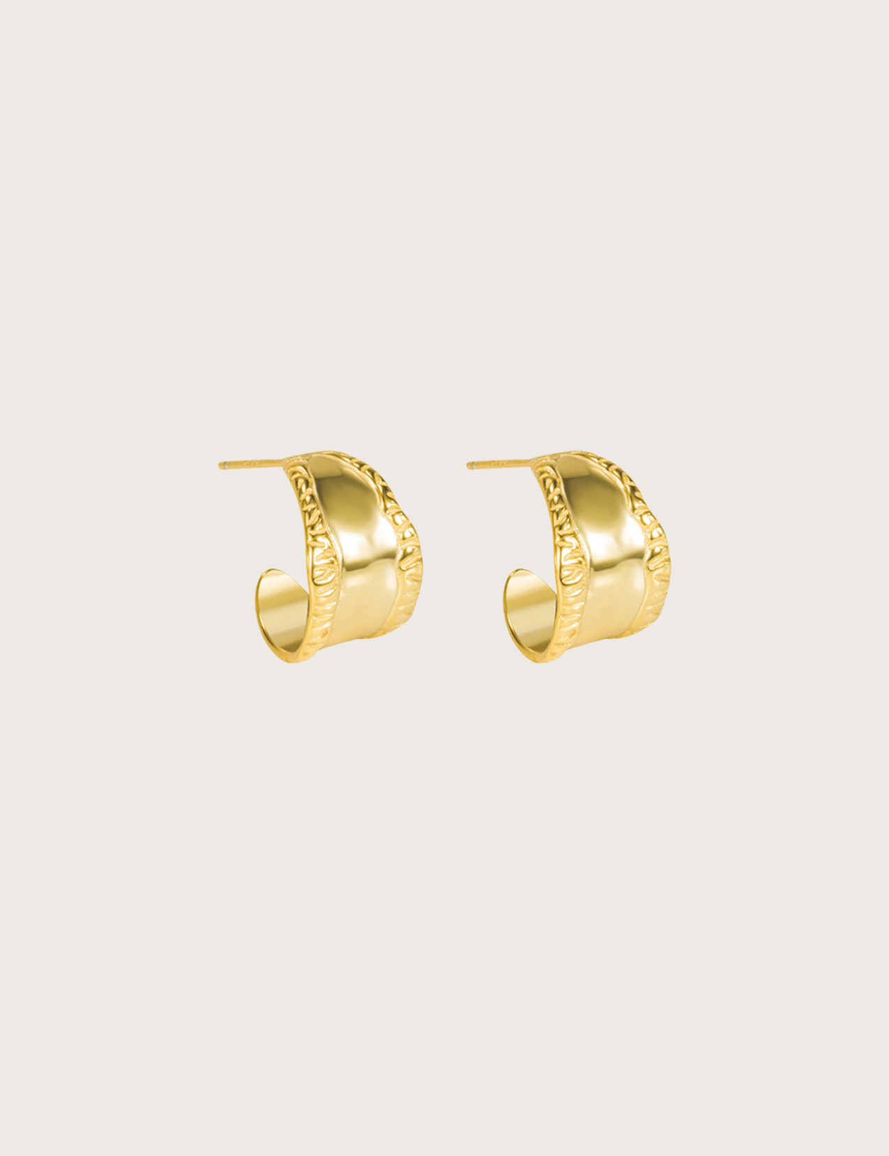 The Murmur 14ct Gold Vermeil Hoop Earrings - Molten Store