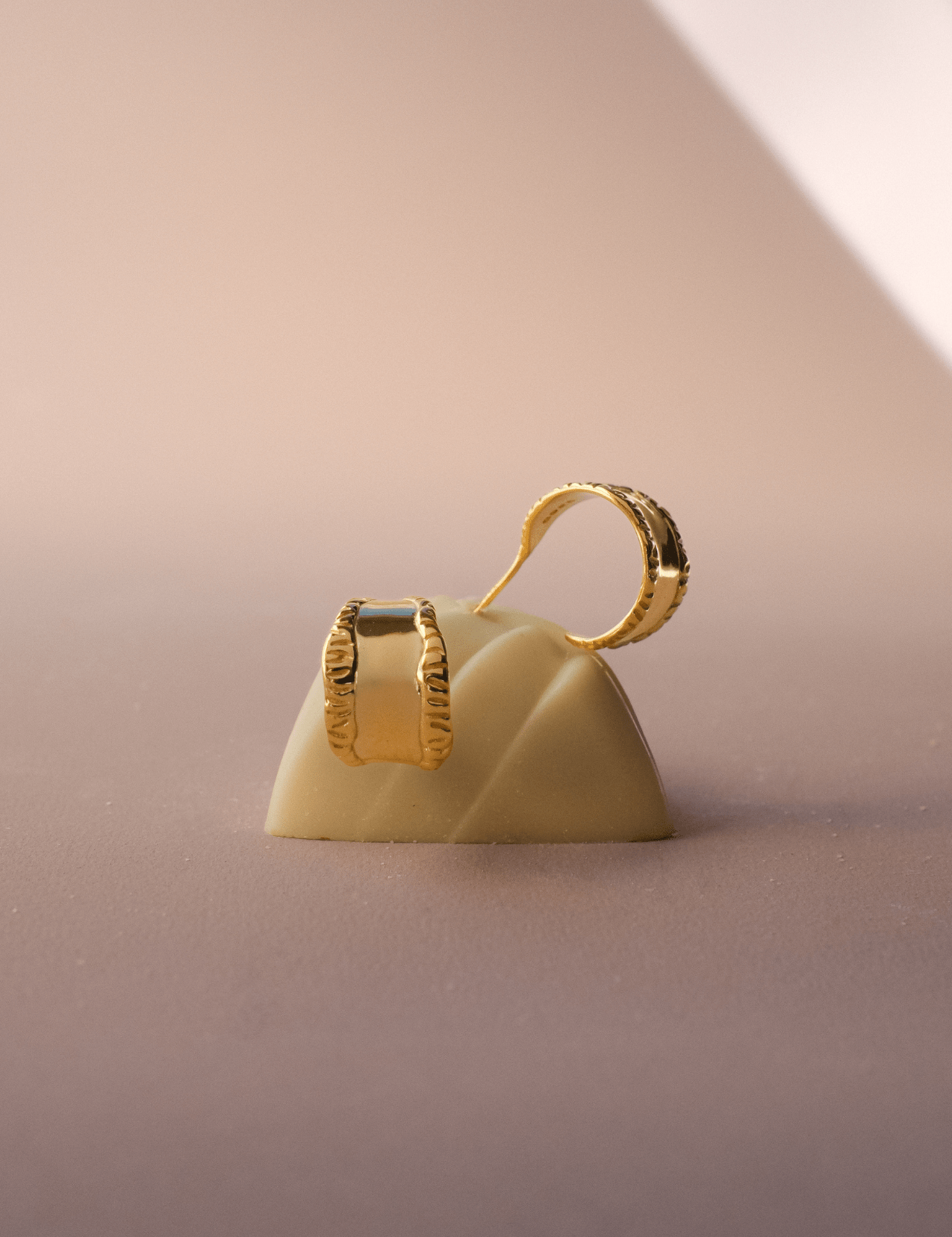 The Murmur 14ct Gold Vermeil Hoop Earrings - Molten Store
