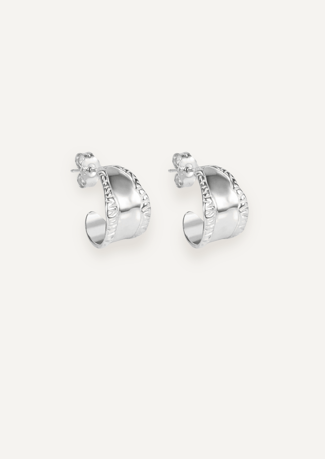 The Murmur Sterling Silver Hoop Earrings - Molten Store