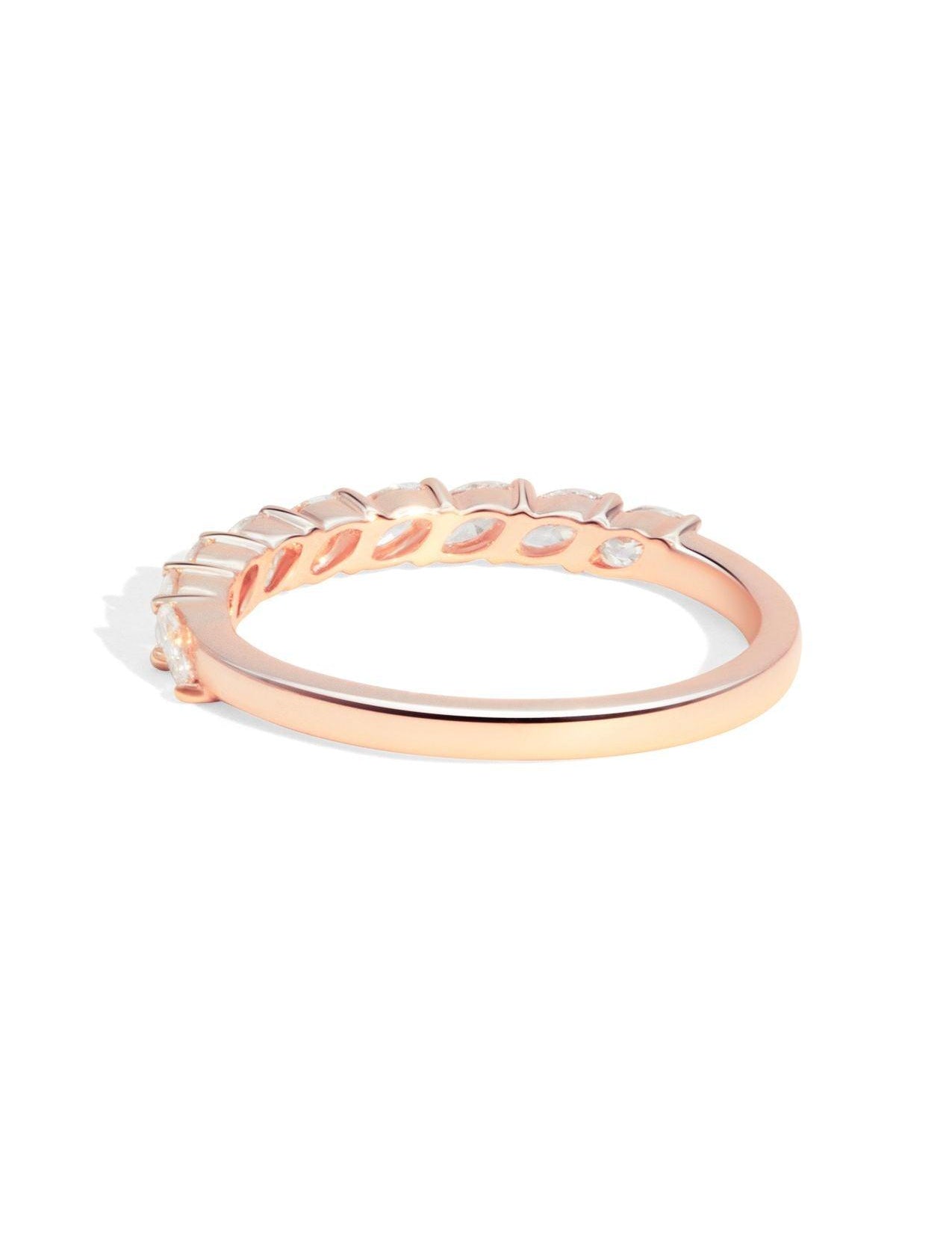The Muse Rose Gold Diamond Band - Molten Store