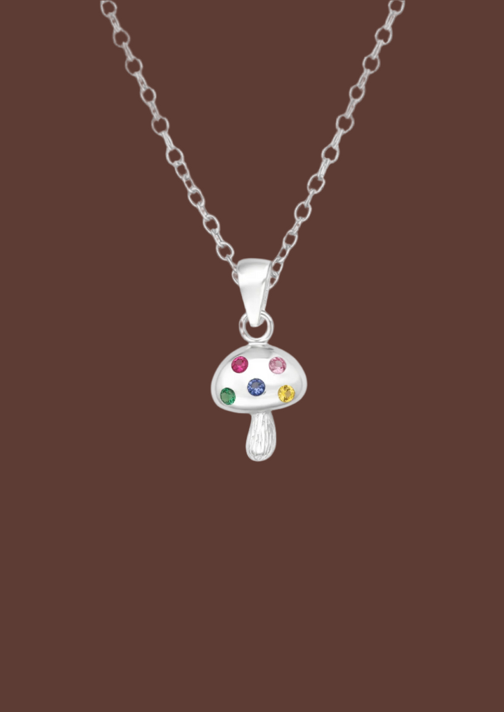 The Mushroom Sterling Silver Pendant Necklace - Molten Store