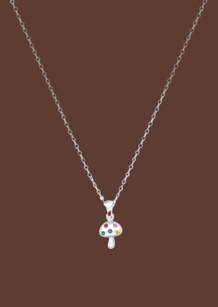 The Mushroom Sterling Silver Pendant Necklace - Molten Store