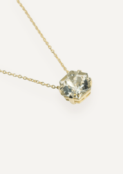 The Nattie Necklace with Hexagon Cut Green Tourmaline - Molten Store