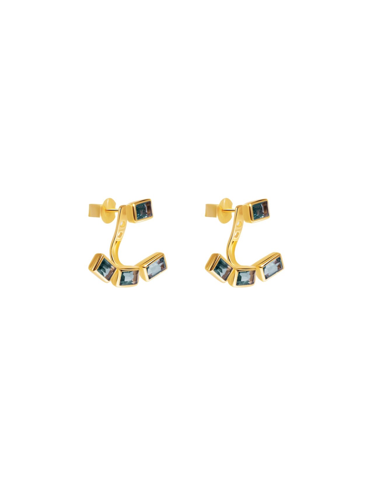 The Neptune Iolite 18ct Gold Vermeil Ear Jackets - Molten Store