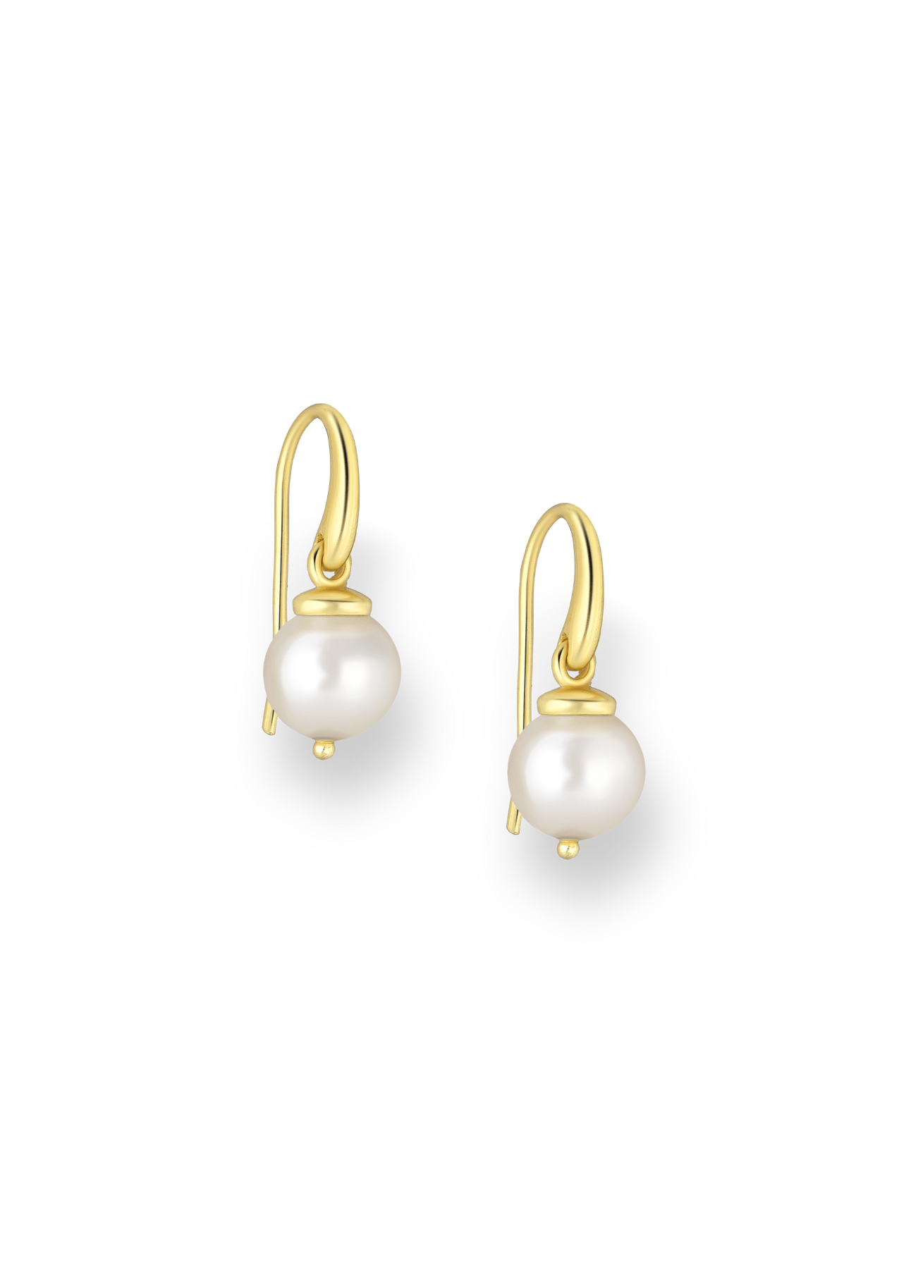 The Nerina Pearl 18ct Gold Vermeil Hook Earrings - Molten Store
