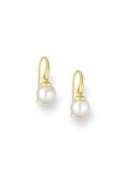 The Nerina Pearl 18ct Gold Vermeil Hook Earrings - Molten Store