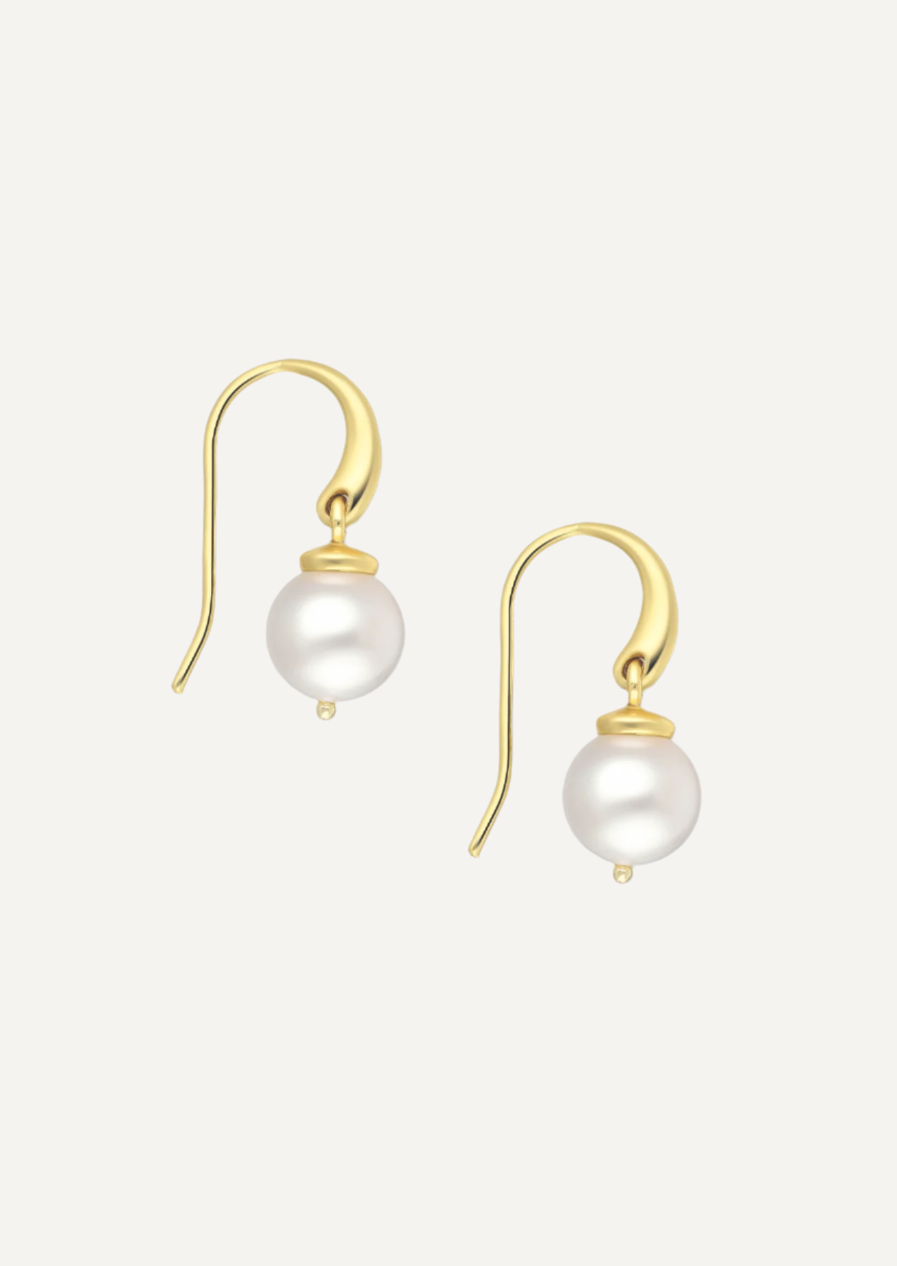 The Nerina Pearl 18ct Gold Vermeil Hook Earrings - Molten Store
