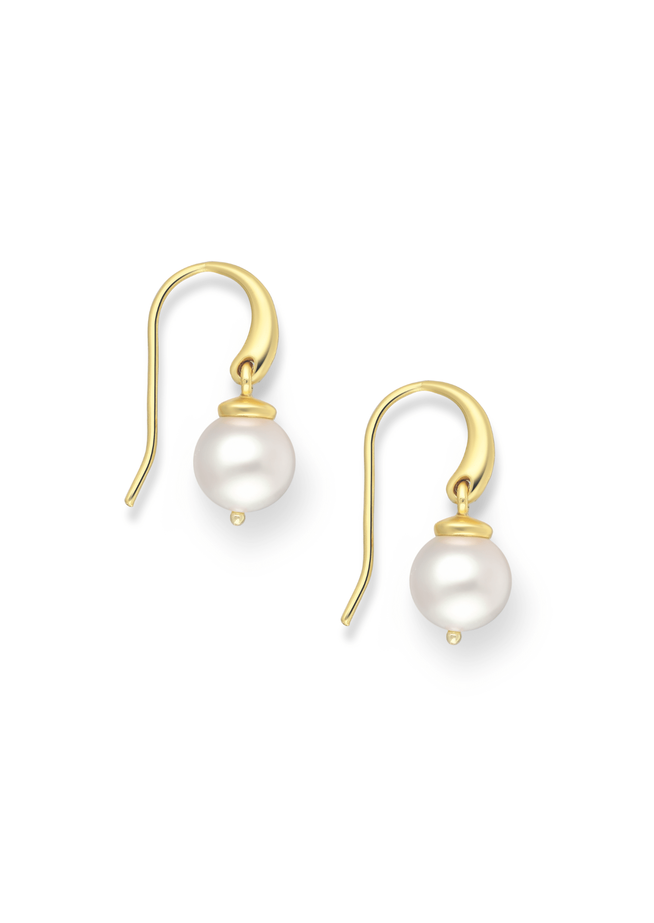 The Nerina Pearl 18ct Gold Vermeil Hook Earrings - Molten Store