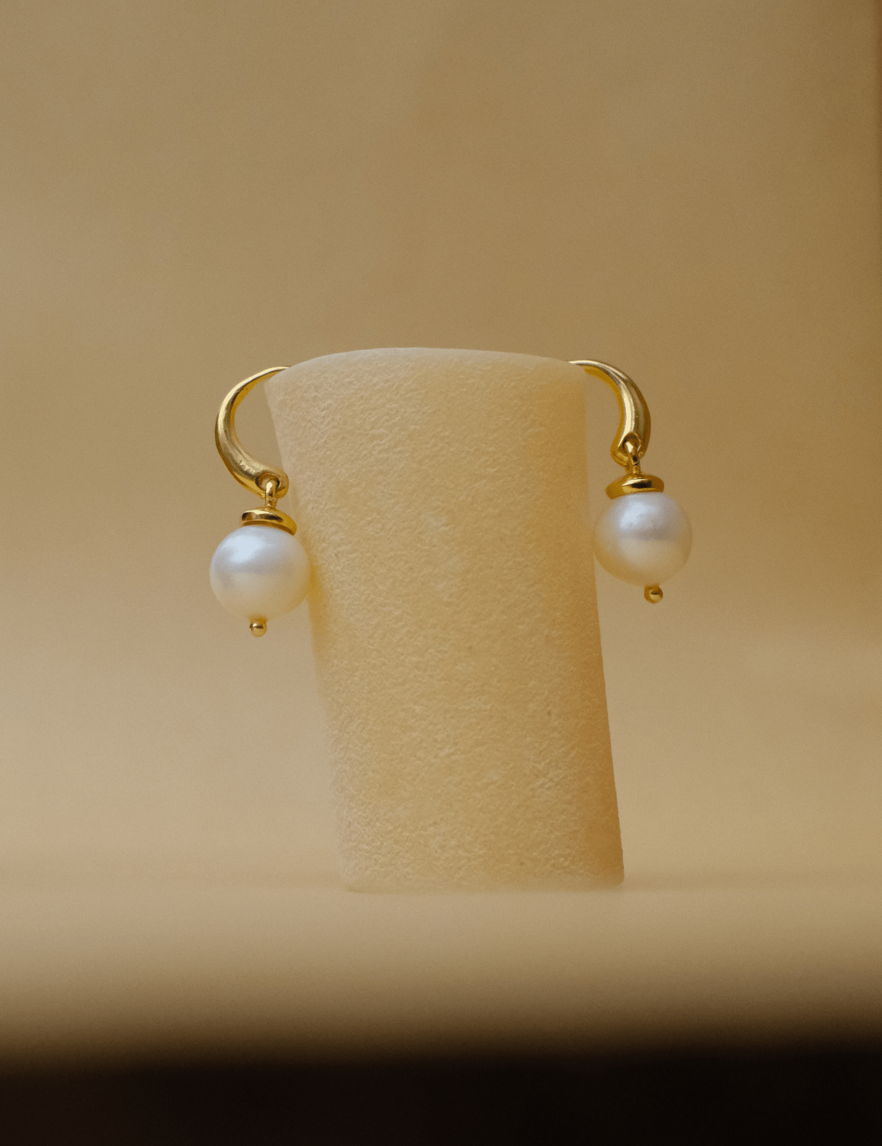 The Nerina Pearl 18ct Gold Vermeil Hook Earrings - Molten Store