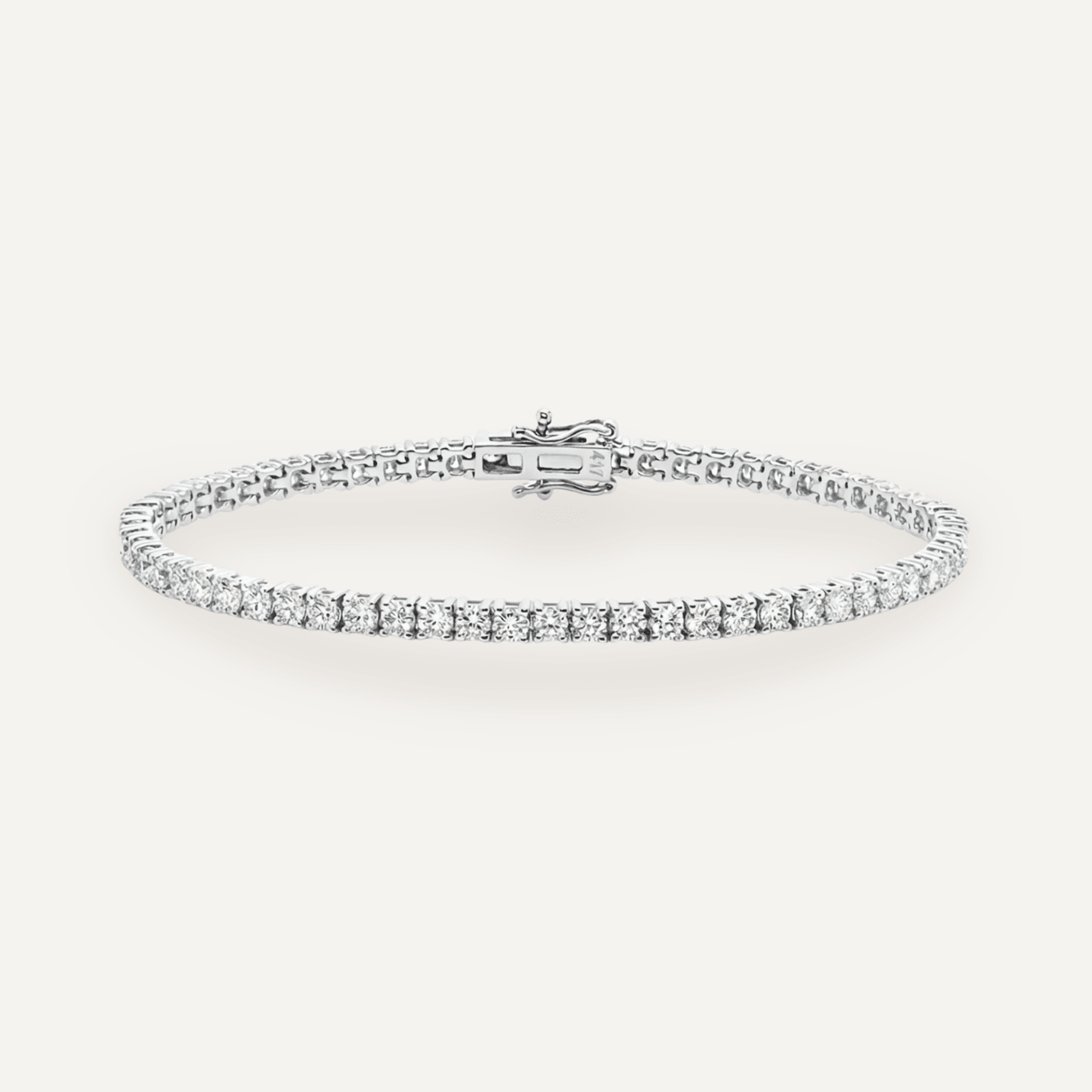 The Neve White Gold Diamond Tennis Bracelet (TDW 4.30ct) - Molten Store