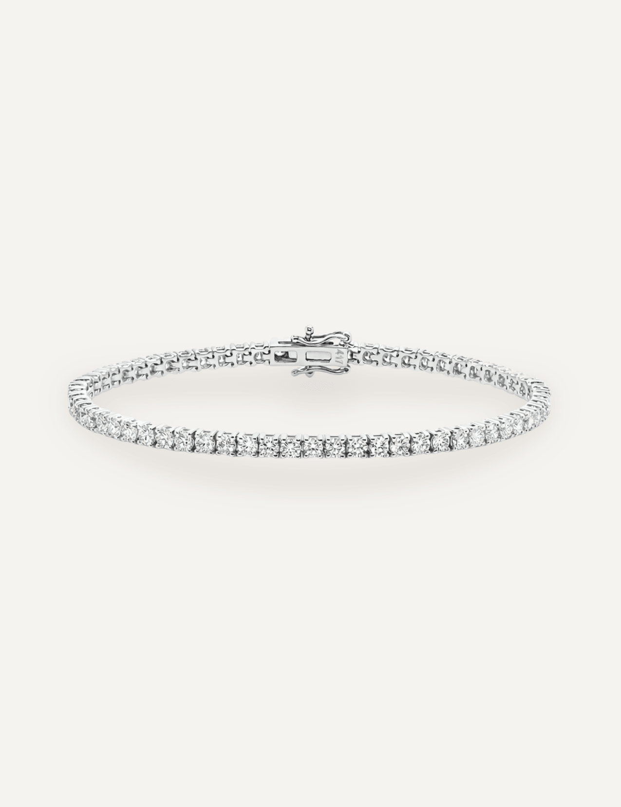 The Neve White Gold Diamond Tennis Bracelet (TDW 4.30ct) - Molten Store
