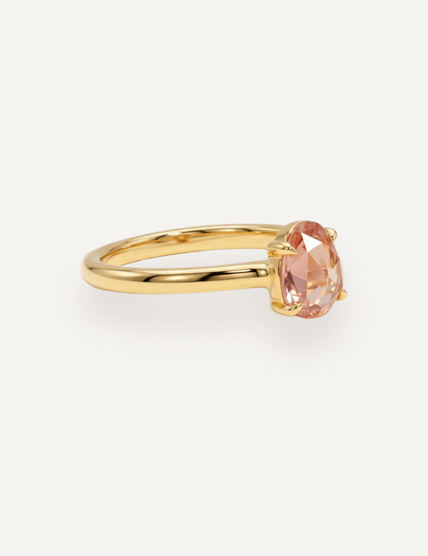 The Nova Ring with 1.03ct Rose Cut Pink Sapphire - Molten Store