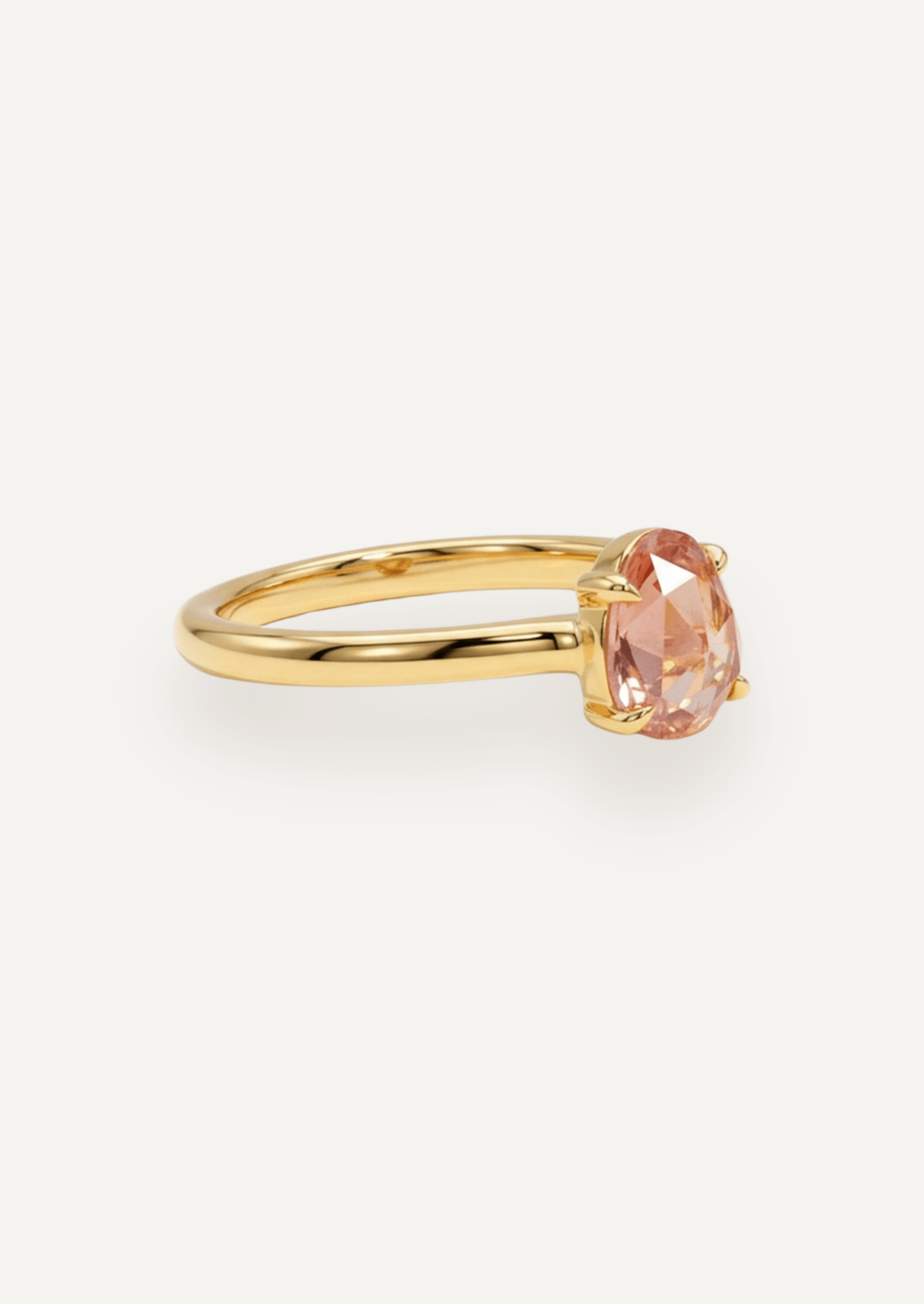 The Nova Ring with 1.03ct Rose Cut Pink Sapphire - Molten Store
