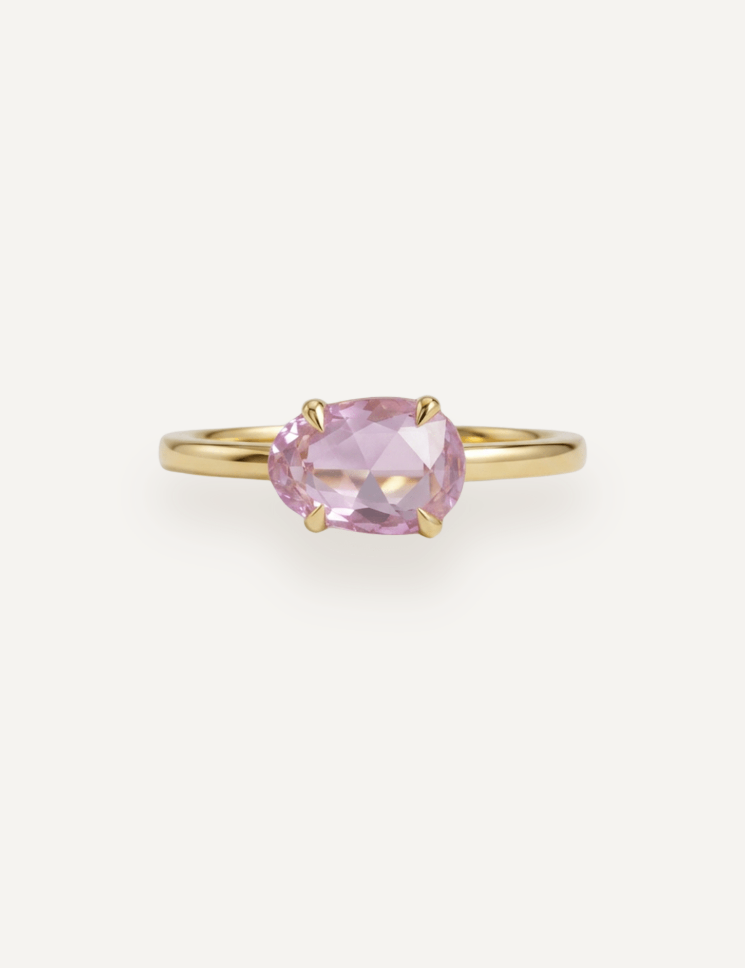 The Nova Ring with 1.22ct Rose Cut Pink Sapphire - Molten Store