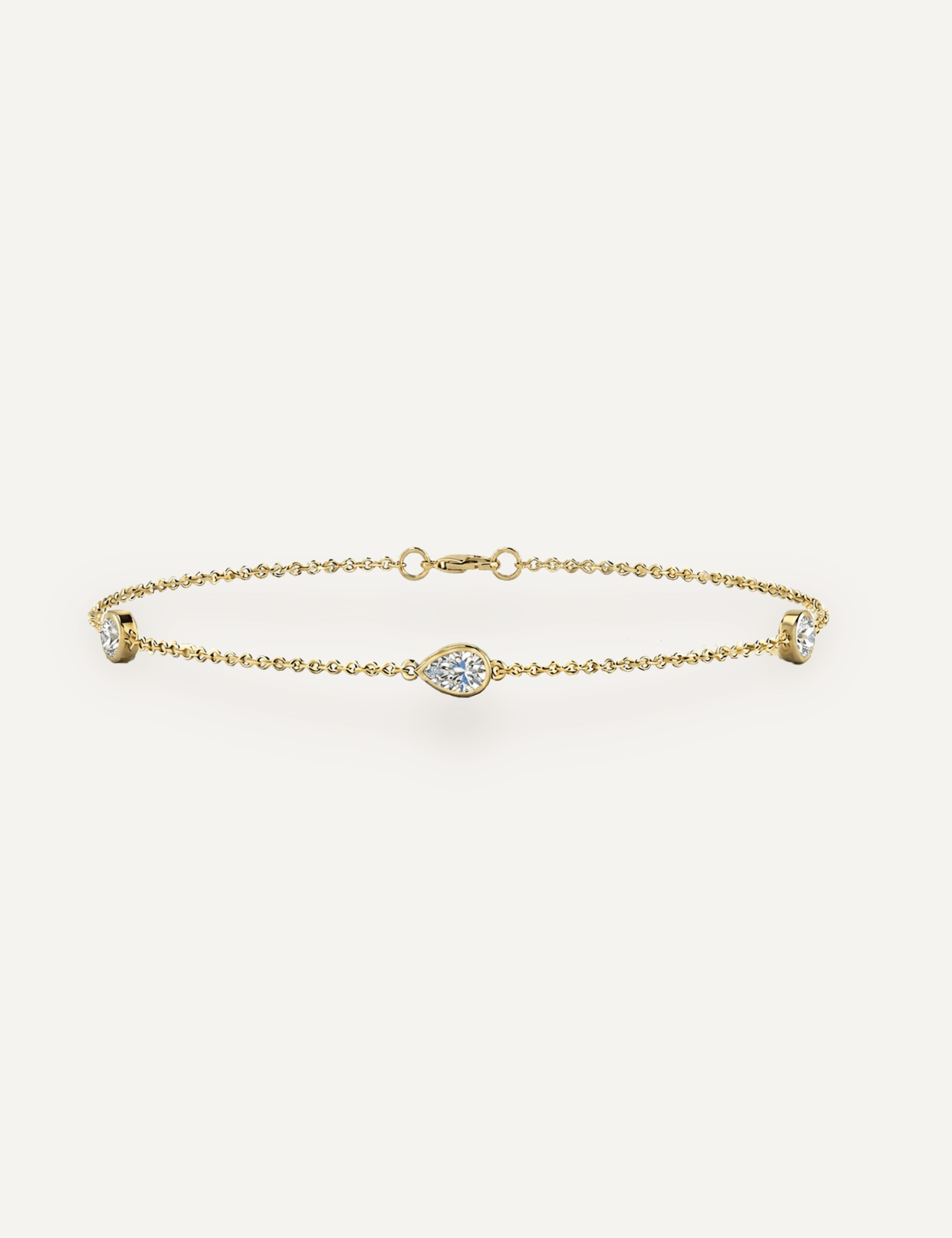 The Odelia 9ct Gold Diamond Station Bracelet - Molten Store