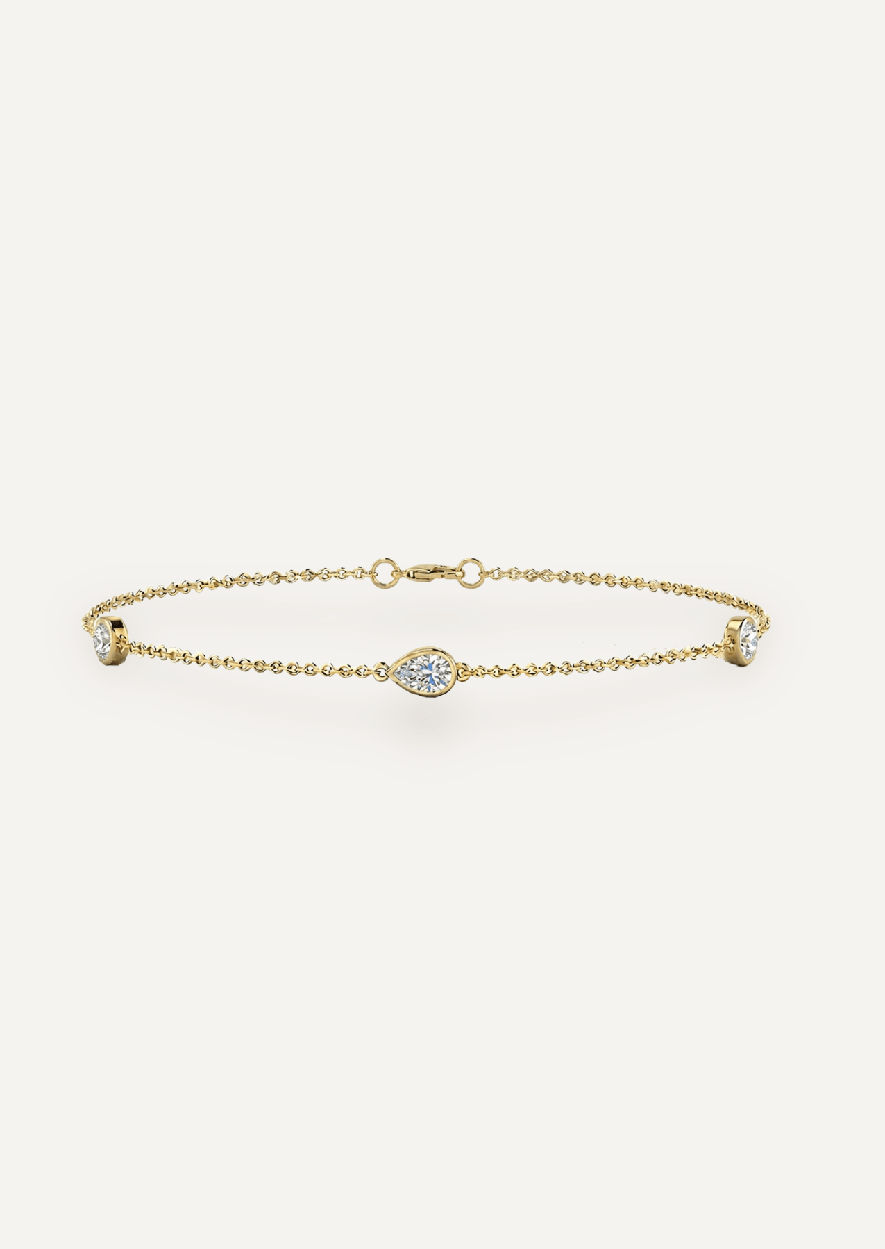 The Odelia 9ct Gold Diamond Station Bracelet - Molten Store