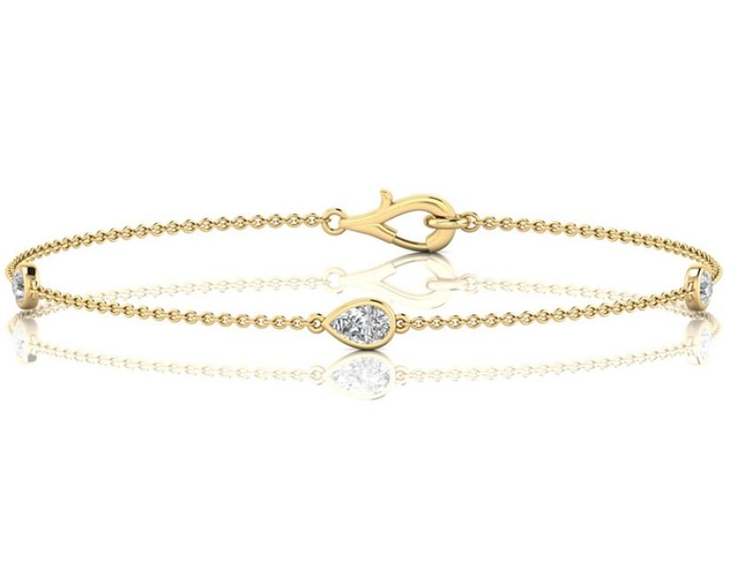 The Odelia 9ct Gold Diamond Station Bracelet - Molten Store