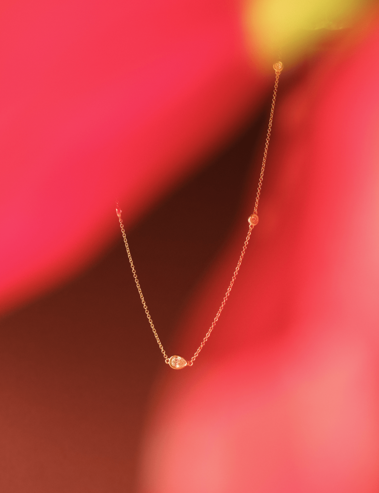 The Odelia 9ct Gold Diamond Station Necklace - Molten Store