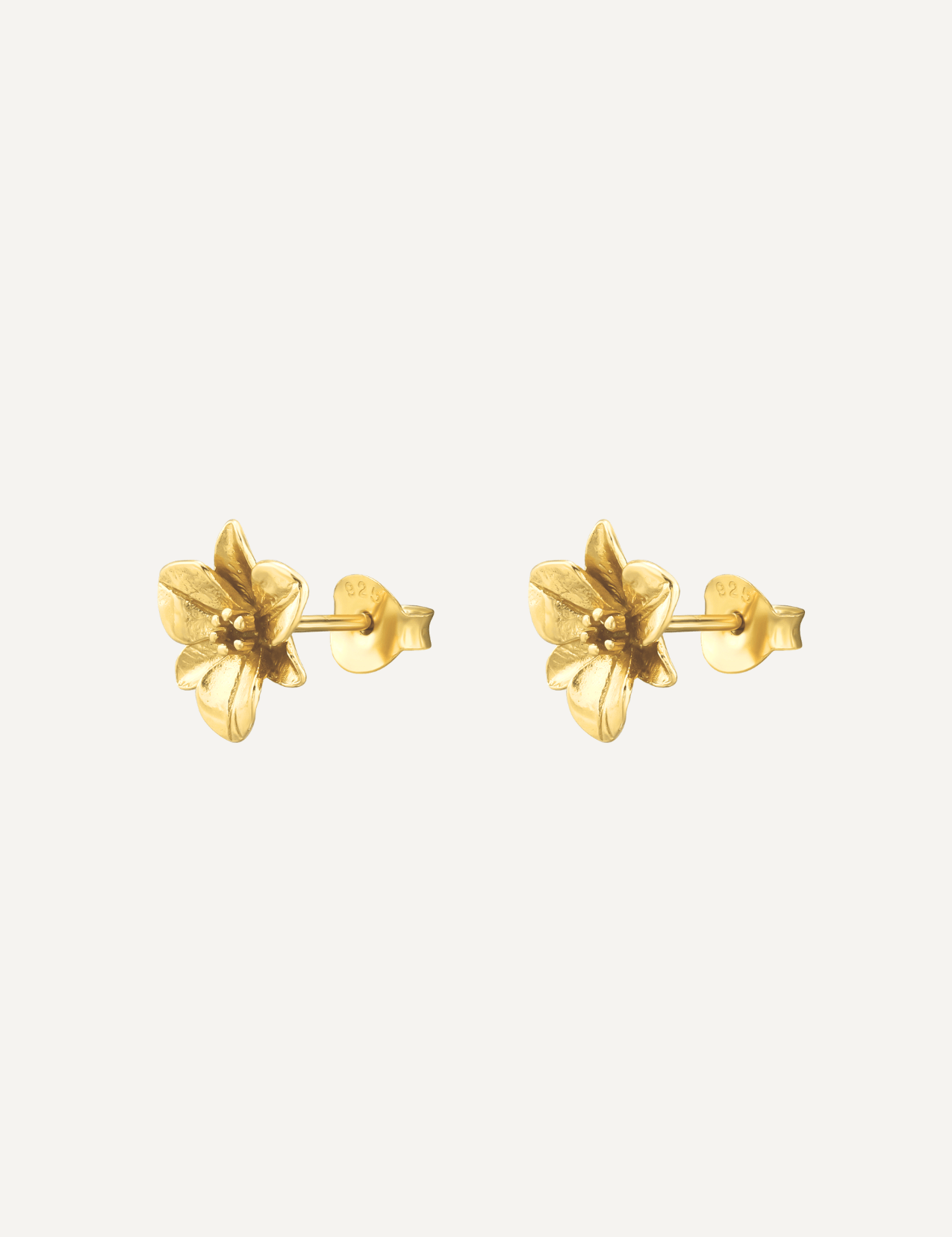 The Orchid 14ct Gold Vermeil Stud Earrings - Molten Store