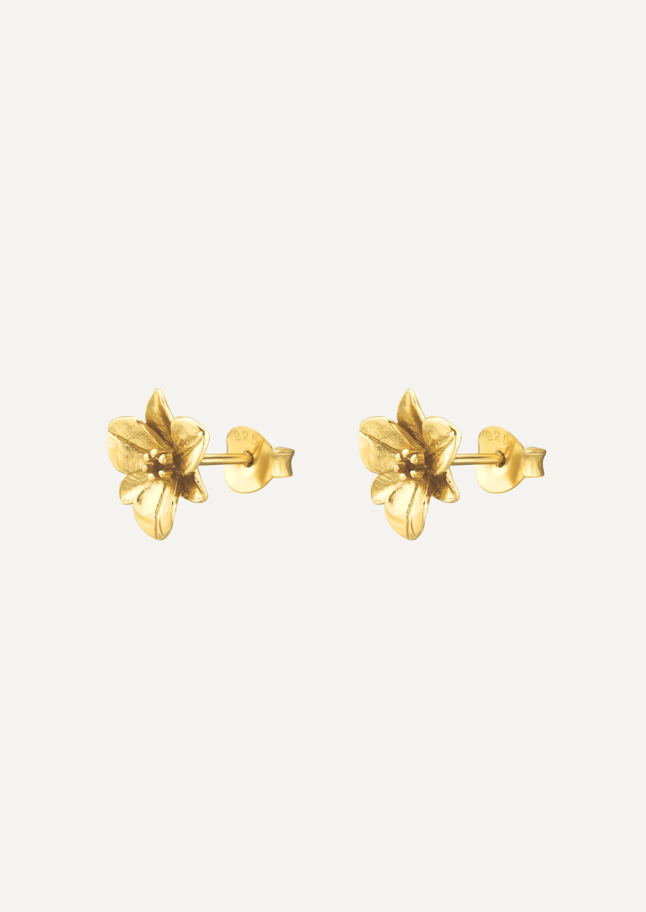 The Orchid 14ct Gold Vermeil Stud Earrings - Molten Store