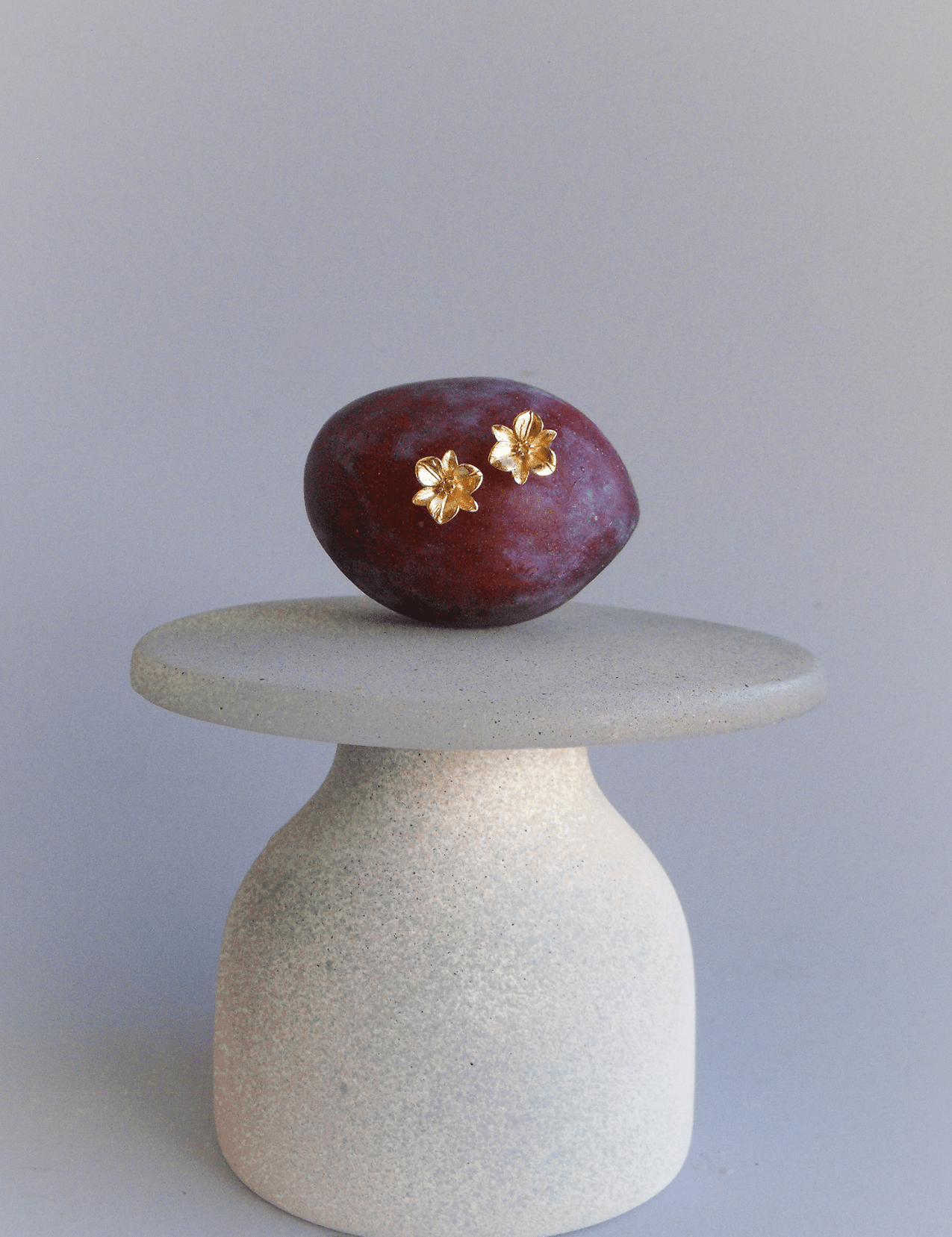 The Orchid 14ct Gold Vermeil Stud Earrings - Molten Store