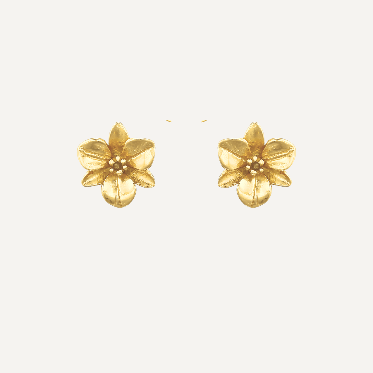 The Orchid 14ct Gold Vermeil Stud Earrings - Molten Store