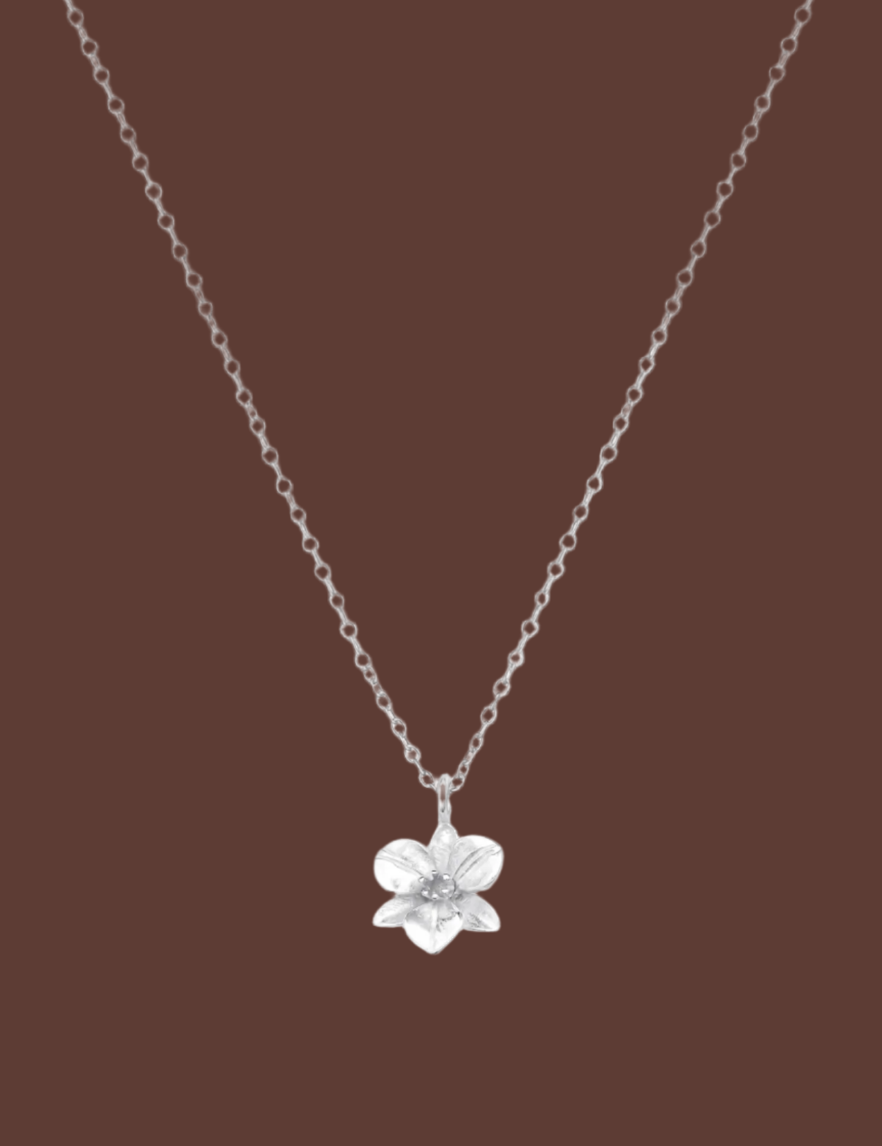 The Orchid Sterling Silver Pendant Necklace - Molten Store