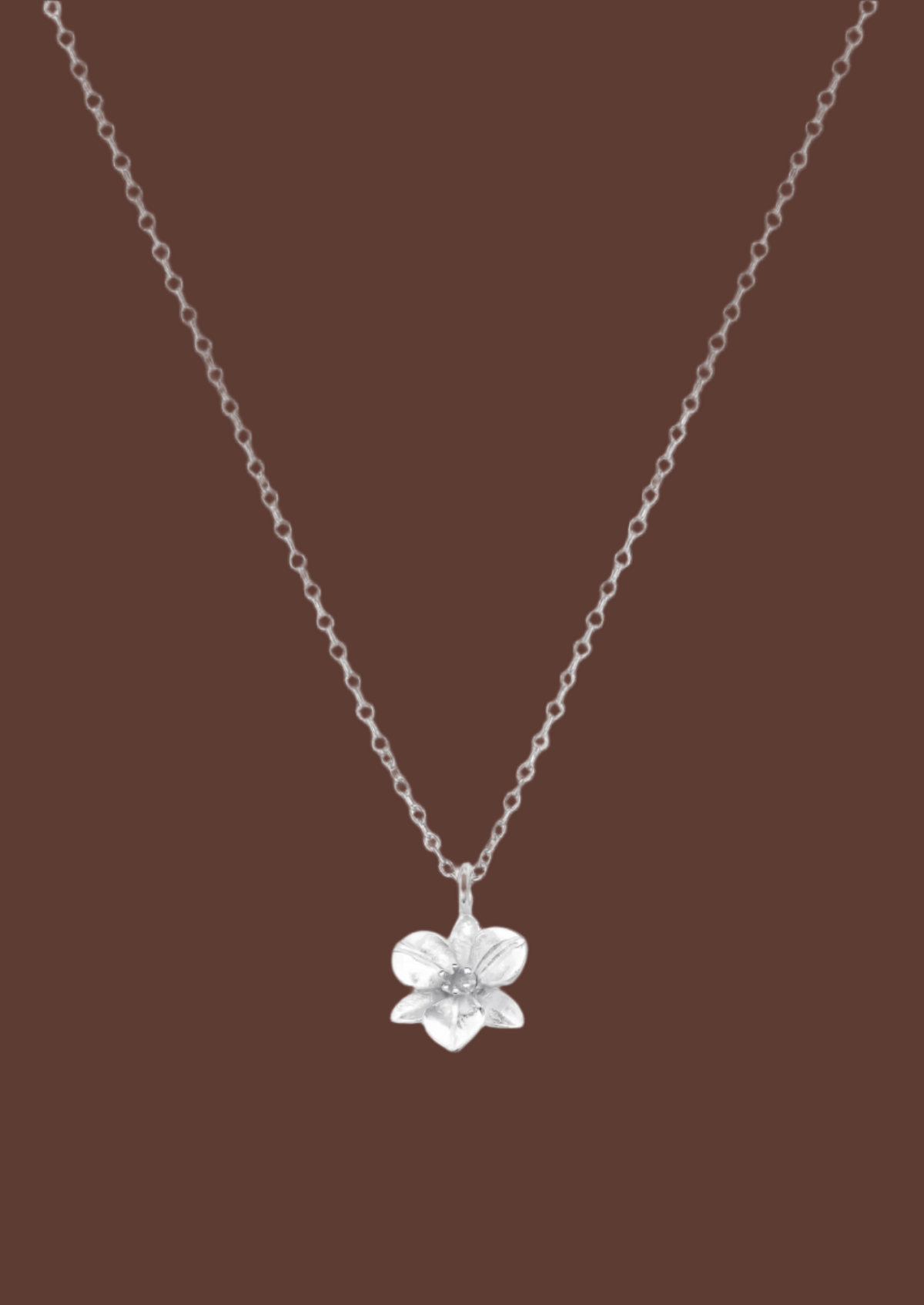 The Orchid Sterling Silver Pendant Necklace - Molten Store
