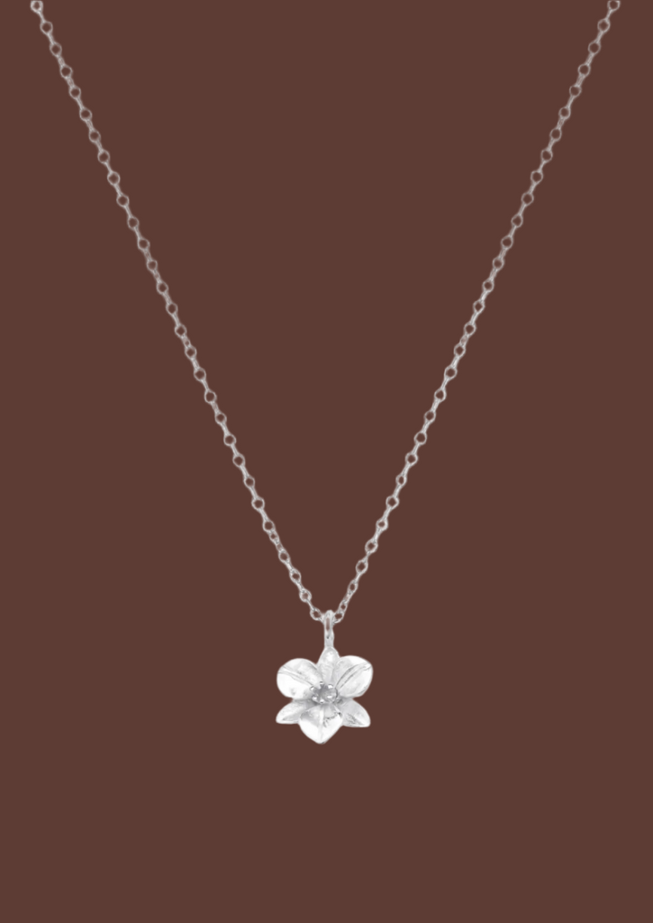 The Orchid Sterling Silver Pendant Necklace - Molten Store