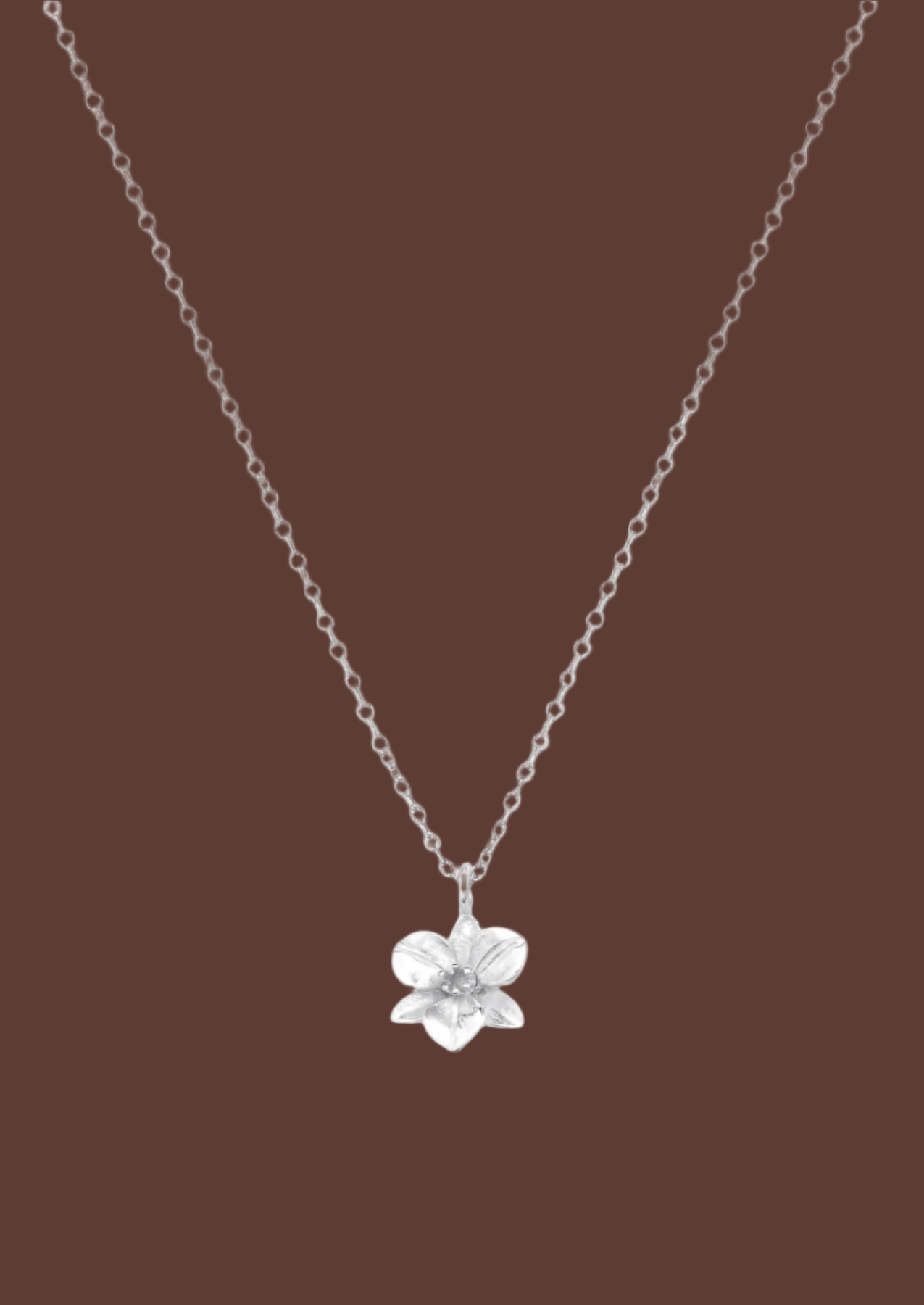 The Orchid Sterling Silver Pendant Necklace - Molten Store