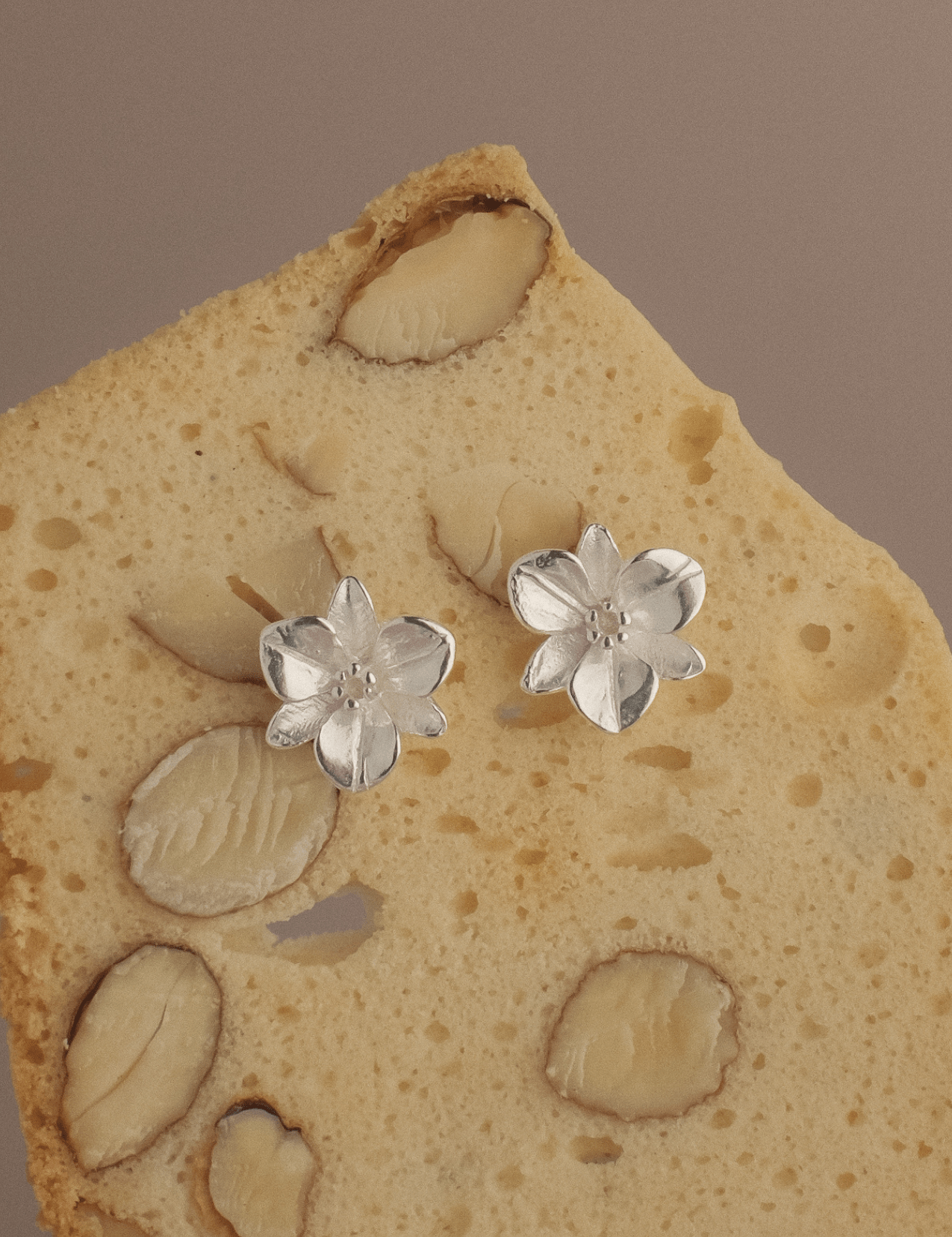 The Orchid Sterling Silver Stud Earrings - Molten Store