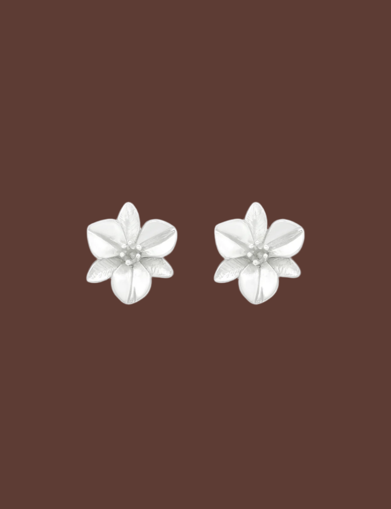 The Orchid Sterling Silver Stud Earrings - Molten Store