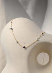 The Orli 9ct Gold Sapphire & Diamond Necklace - Molten Store