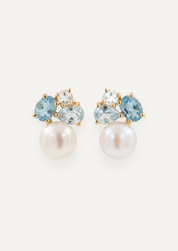 The Ottavia Cluster Earrings in Lagoon - Molten Store