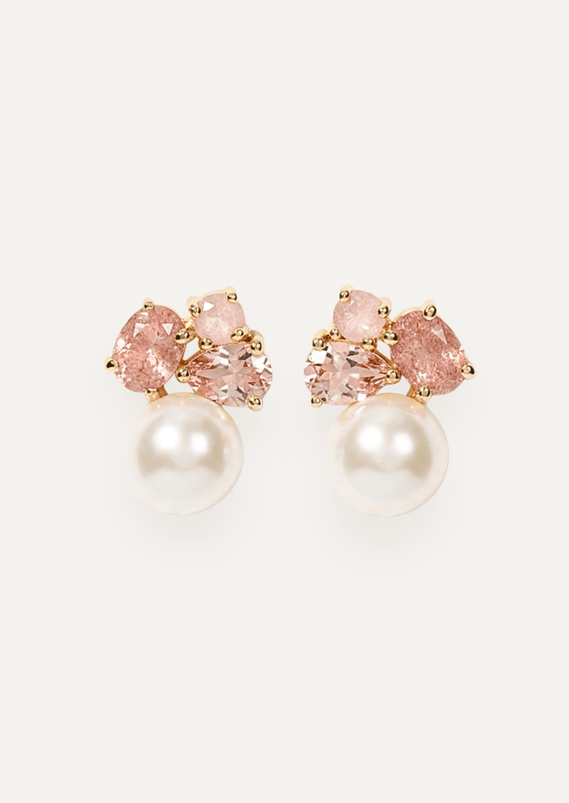 The Ottavia Cluster Earrings in Rose - Molten Store