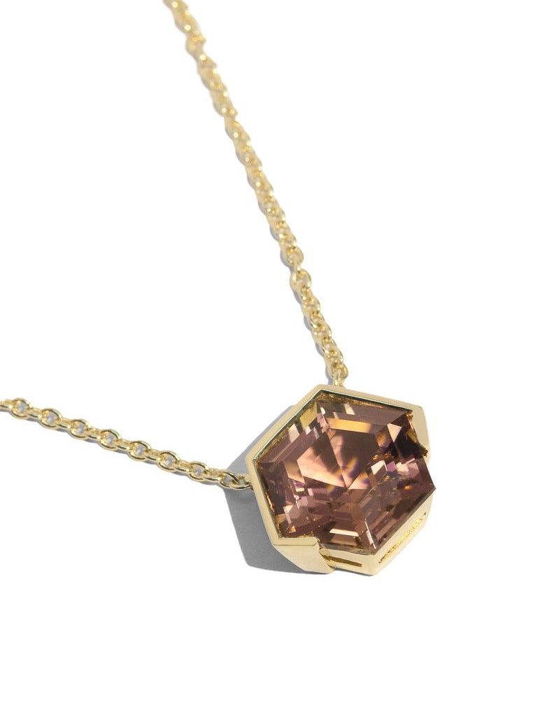 The Ottilie Necklace with 2.85ct Peach Tourmaline - Molten Store