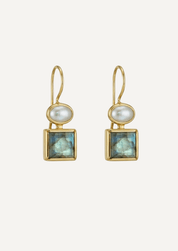 The Paloma Labradorite & Freshwater Pearl Earrings - Molten Store